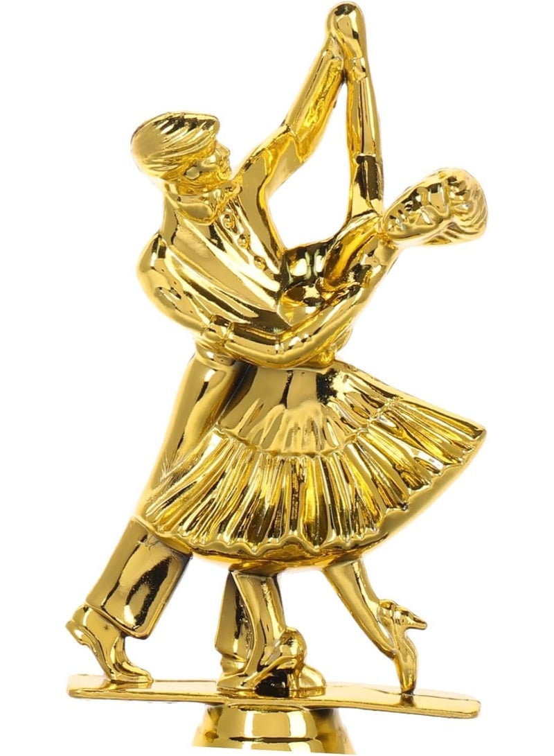 Gold-tone dance competition commemorative statue with base - a classic honor shield for salsa, ballet, and Latin dance dancers - an ideal gift for competitions and celebrations - Image 3